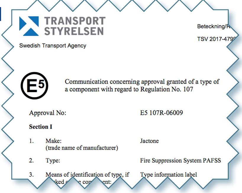 PAFSS dokumentation og certificering til busser og turistbusser