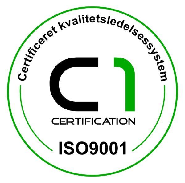 ISO 9001 certificeret kvalitetsledelsessystem